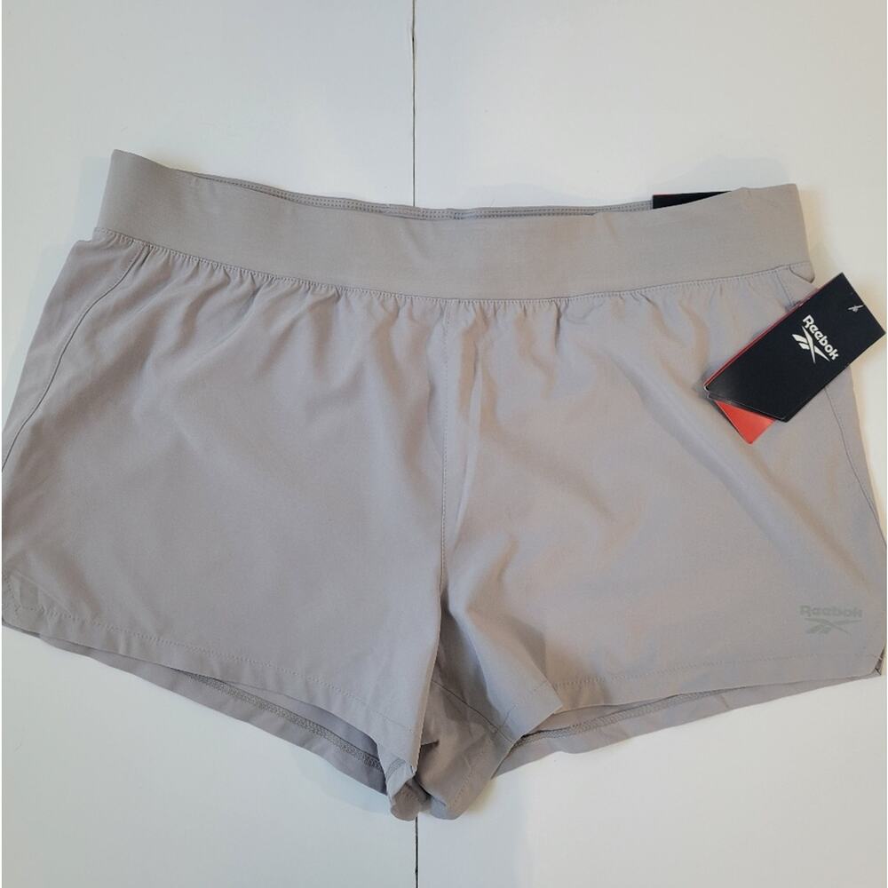 Reebok Women's Gravity Running Shorts in Silver Sconce Size L NWT Activewear Gym